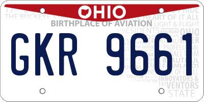 OH license plate GKR9661