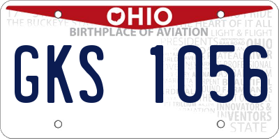 OH license plate GKS1056