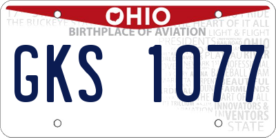 OH license plate GKS1077