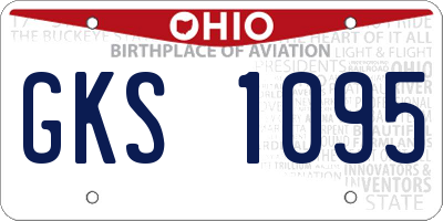 OH license plate GKS1095