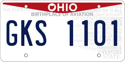 OH license plate GKS1101