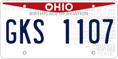 OH license plate GKS1107