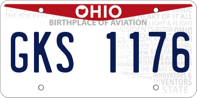 OH license plate GKS1176