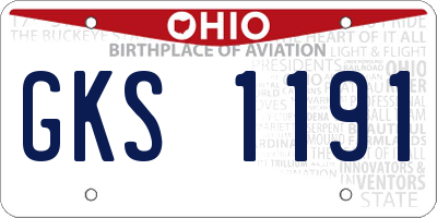 OH license plate GKS1191