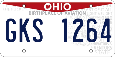 OH license plate GKS1264