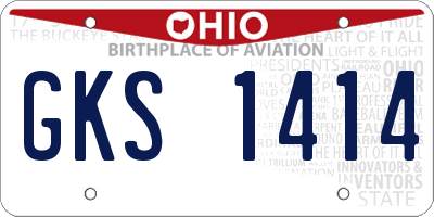 OH license plate GKS1414