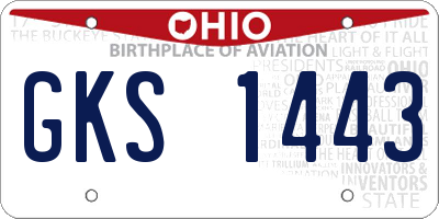 OH license plate GKS1443