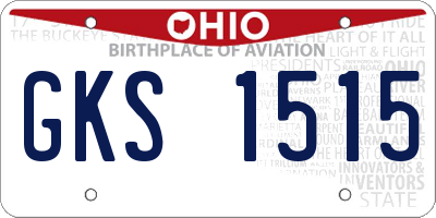 OH license plate GKS1515