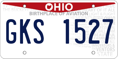 OH license plate GKS1527