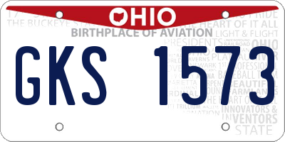 OH license plate GKS1573