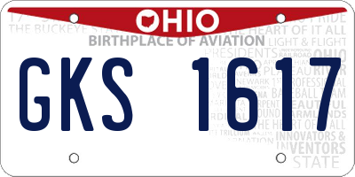 OH license plate GKS1617