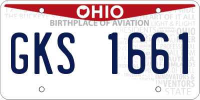 OH license plate GKS1661