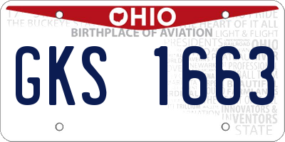 OH license plate GKS1663