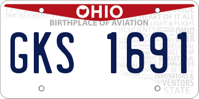 OH license plate GKS1691