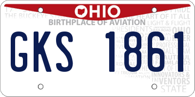 OH license plate GKS1861