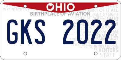 OH license plate GKS2022