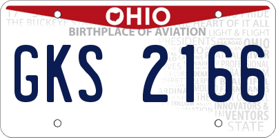 OH license plate GKS2166