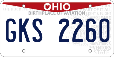 OH license plate GKS2260