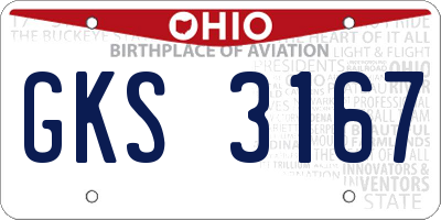 OH license plate GKS3167