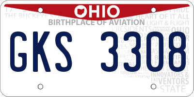 OH license plate GKS3308