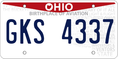 OH license plate GKS4337