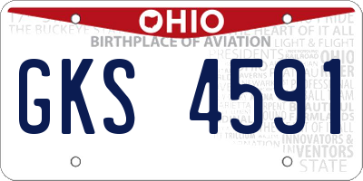 OH license plate GKS4591