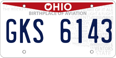 OH license plate GKS6143