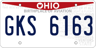 OH license plate GKS6163