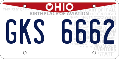 OH license plate GKS6662