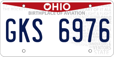 OH license plate GKS6976