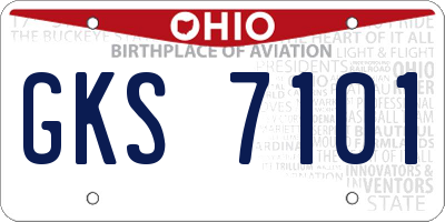 OH license plate GKS7101