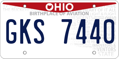OH license plate GKS7440