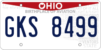 OH license plate GKS8499