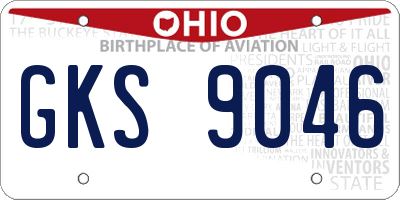OH license plate GKS9046
