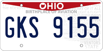 OH license plate GKS9155