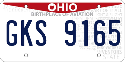 OH license plate GKS9165