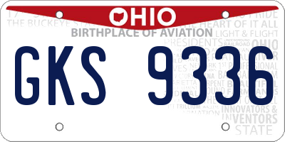 OH license plate GKS9336