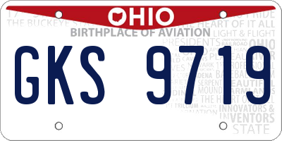 OH license plate GKS9719