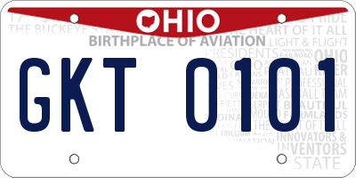 OH license plate GKT0101