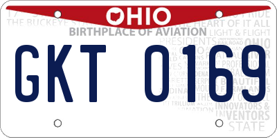 OH license plate GKT0169