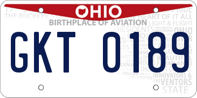OH license plate GKT0189