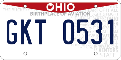 OH license plate GKT0531