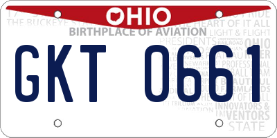 OH license plate GKT0661