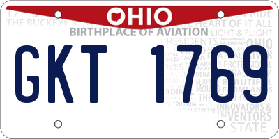 OH license plate GKT1769