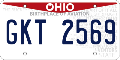 OH license plate GKT2569