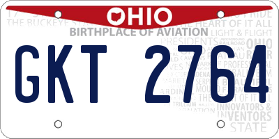 OH license plate GKT2764