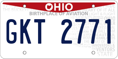 OH license plate GKT2771