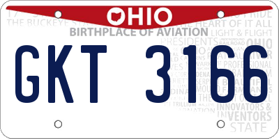 OH license plate GKT3166