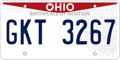 OH license plate GKT3267