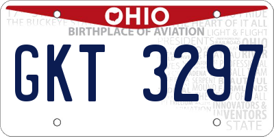 OH license plate GKT3297